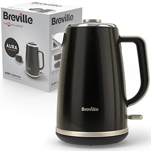 Breville Aura Electric Kettle | 1.7L | 3kW Fast Boil | Shimmer Black [VKT234]