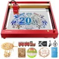 xTool D1 Pro 20W Laser Engraver, 120W Laser Cutter and High Accuracy Laser Engraving Machine for Personalized Gifts, Business Cards, CNC Machine for DIY Wood, Metal, Acrylic, Leather, Paper, Glass