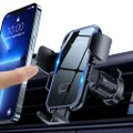 Miracase Mobile Phone Holder Car Ventilation with One Button Release [Double Sturdy Hook Clip] 360° Rotation Universal Car Mobile Phone Holder Compatible with iPhone 14 13 Pro Max/Samsung/Huawei etc