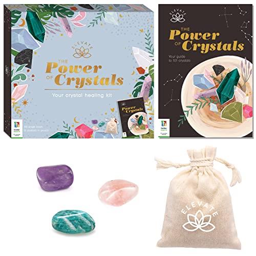 Elevate - The Power of Crystals Kit - Spirituality for Adults - Crystals Included - Rose Quartz - Amazonite - Amethyst - Mental Health and Self Care Essentials - Adult Hobbies
