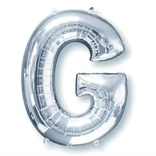 Anagram SuperShape Letter G L34 Foil Balloon, 86 cm Length, Silver