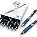 Pentel Energel Liquid Gel Pen 0.7mm Medium Nib Navy Blue Ink, Box of 12 Pens (BL77-CA)