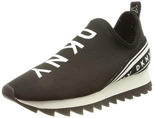 DKNY Women's Lightweight Slip On Comfort Sneaker, Black Abbi, 10 US