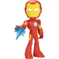 Marvel Spidey and His Amazing Friends Supersized Iron Man 9-inch Action Figure, Preschool Super Hero Toy for Kids Ages 3 and Up