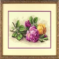 Dimensions - Counted Cross Stitch Kit - Rose Cuttings - 13720 - Arts and Crafts for Adults - 14 Count Aida - 14 x 9 inch