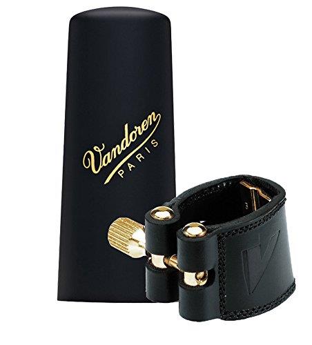 Vandoren Leather Ligature and Plastic Cap for V16 Baritone Saxophone, Black