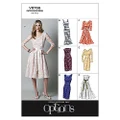 Vogue V8766 Misses' Petite Fitted or Flared Dresses - Size 12-14-16-18-20