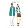 Vogue 9011 Misses' Open-Front Jacket - Shorts and Pants Sewing Pattern - Size 16-18-20-22-24-26