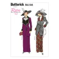 Butterick B6108 Shawl Collar Sewing Pattern Jackets Bibs and Skirt, Size 14-16-18-20-22