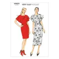 Vogue 9021 Misses' Flutter Sleeve Dresses Sewing Pattern - Size 14-16-18-20-22