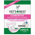 Vet's Best Comfort Fit Dog Diapers - Disposable Female Dog Diapers - Absorbent with Leak Proof Fit - Large/X-Large (23.5-31.5 Inch Waist) - 12 Count (Pack of 1)
