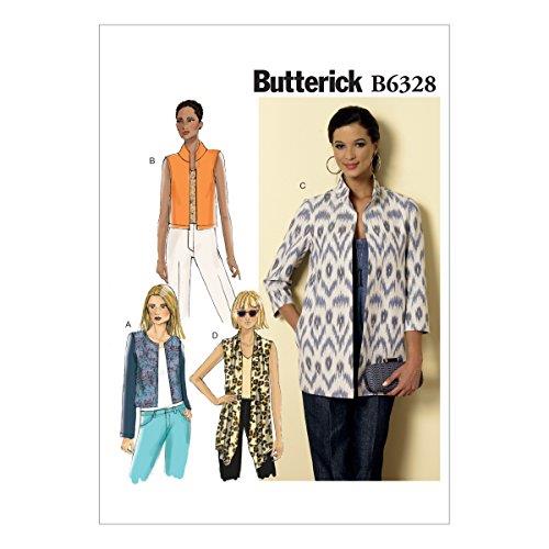 Butterick B6328B5 Misses' Open-Front Jackets - Size 8-10-12-14-16