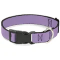 Buckle-Down Plastic Clip Dog Collar, Lavender, 15 to 26 Inches Length x 1.0 Inch Wide