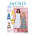 McCall's 7558 Children's & Girl's Sleeveless and Ruffle Sleeve Empire-Waist Dresses, Size 7-8-10-12-14