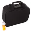 Medicine Safe LTB-1 TSA Approved Locking Toiletry Organizer and Medication Travel Bag for Men and Women, Small Carry On, Non-Hanging, Black Without Logo, 10.2 x 7.5 x 1.6 inches