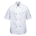 Portwest Ladies Rachel Short Sleeve Chefs Jacket, White, Large