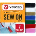 VELCRO Brand Sew on Tape 15ft x 3/4 in Variety Pack 7 Colors for Fabrics Clothing and Crafts, Substitute for Snaps and Buttons, Cut Strips to Length