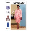 Simplicity S9553 Women's Sewing Pattern Jacket and Skirts, Size 18W-20W-22W-24W
