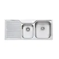 Oliveri Nu-Petite Right Hand 1 & 3/4 Bowl Topmount Sink with Drainer