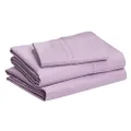 Amazon Basics Lightweight Super Soft Easy Care Microfiber Bed Sheet Set with 36-cm Deep Pockets - Twin, Frosted Lavender