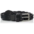 Timberland Women's Casual Leather Belt for Jeans, Black (Braided), Small (30-36)