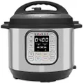 Instant Pot Duo 7-in-1 Multicooker, 5.7L - Pressure Cooker, Slow Cooker, Rice Cooker, Sauté Pan, Yogurt Maker, Steamer and Food Warmer, Brushed Stainless Steel,Black/ Grey