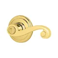 Kwikset 730LL 3 CP Lido Bed/Bath Lever, Polished Brass