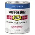 Rust-Oleum Stops Rust Protective Enamel 946ml Sail Blue - #1 Rust-Preventative Paint for Indoor/Outdoor Use, Durable & Corrosion-Resistant, Perfect for Metal Surfaces, Offers Long-Lasting Protection