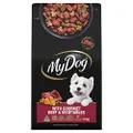 MY DOG Adult Dry Dog Food Gourmet Beef & Vegetables 1.5kg Bag, 4 Pack