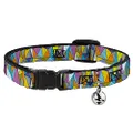Cat Collar Breakaway Stained Glass Mosaic Multi Color 8 to 12 Inches 0.5 Inch Wide
