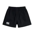 Canterbury Boys Professional Cotton Rugby Shorts, Black, 12