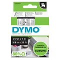 DYMO S0720670 D1 Label Cassette Tape 9mm x 7M - Black on Clear