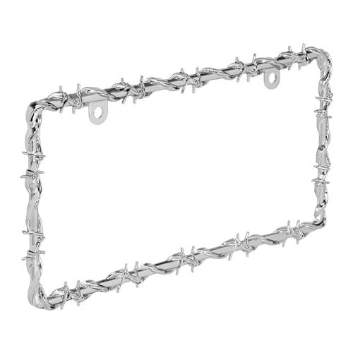 Bell Automotive 22-1-46144-8 Universal Barbed Wire Design License Plate Frame