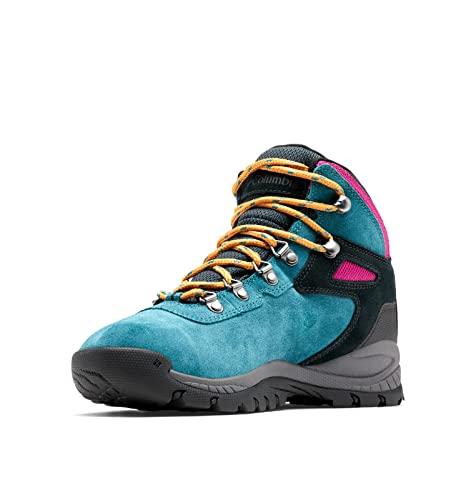 Columbia Women's Newton Ridge Plus Waterproof Amped Hiking Boot, Poseidon, Black, 6