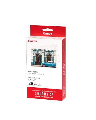 Canon KP36IP Ink/Paper Pack, Postcard Size 6 x4in (148x100mm) Compatible with Selphy CP1500/CP910/CP820/CP1000/CP1200/CP1300