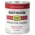 Rust-Oleum Stops Rust Protective Enamel 946ml Gloss Sunrise Red - #1 Rust-Preventative Paint for Indoor/Outdoor Use, Durable & Corrosion-Resistant, Perfect for Metal Surfaces, Long-Lasting Protection