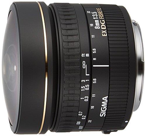 Sigma 4485959 8mm f/3.5 Ex DG Fisheye Circular Lens for Nikon, Black
