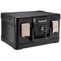 Honeywell Safes & Door Locks- 30 Minute Fire Safe Waterproof Safe Box Chest with Carry Handle, Small, 1102, Black, 4.3 litre