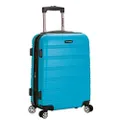 Rockland Melbourne Hardside Expandable Spinner Wheel Luggage, Turquoise, Carry-On 20-Inch, Turquoise, 20 inches, Melbourne Hardside Expandable Spinner Wheel Luggage