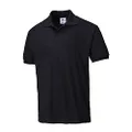 Portwest B210 Mens Stylish Naples Polo Work Shirt Black, 4X-Large