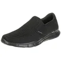 Skechers EQUALIZER - DOUBLE-PLAY Men's Walking Shoe, Black/Black, 11.5 US