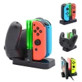 FASTSNAIL Controller Charger for Nintendo Switch, Charging Dock Stand Station for Switch Joy-con and Pro Controller with Charging Indicator and Type C Charging Cable
