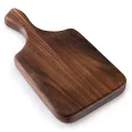 Brazos Small Wood Cutting Board for Kitchen measures 11x5.5x1, Organic Dark Walnut
