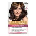 L'Oréal Paris, Permanent Hair Dye, Strengthening & With Up To 100% Grey Coverage, Excellence, Dark Brown 4.0