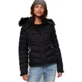 Superdry Women's Fuji Slim 3 in 1 Jacket, Blackboard, 8UK/X-Small