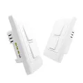 Flux8 2 Gang WiFi SmartWall Switch, Whiite