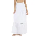 Maaji Women's White Quartz Delilah Long Skirt, White, Large