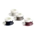 Royal Doulton Coffee Studio Espressco Cup & Saucer Mixed Set/4, Porcelain, Espresso Cups and Saucers