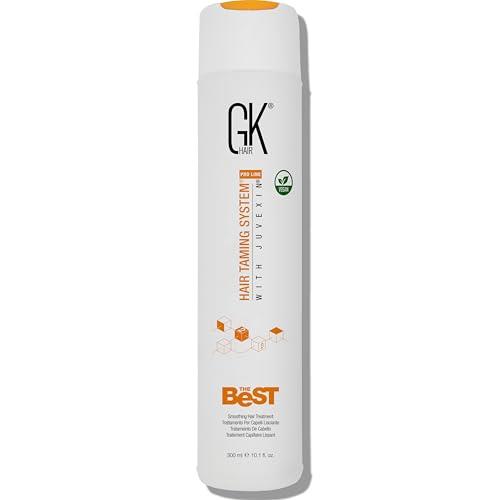 GK HAIR Global Keratin The Best (10.1 Fl Oz/300ml) Smoothing Keratin Hair Treatment - Professional Brazilian Complex Blowout Straightening For Silky Smooth & Frizz Free Hair - Formaldehyde Free
