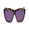 DKNY Women's Sunglasses DK544S - Black/Amber Tortoise with Solid Purple Lens